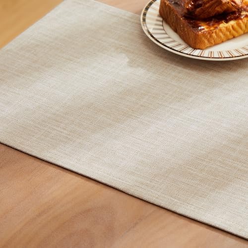 ZeeMart Rustic Cotton Linen Table Runner, 13x36 Inches Taupe