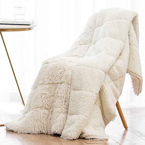 Wemore Weighted Blanket for Adult 48"x72" 10lbs Soft Long Plush Twin