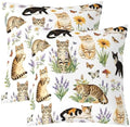 Feelyou Cat Throw Pillow Covers Set of 2