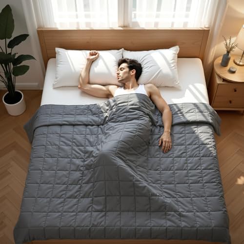 Weighted Blanket 25 lb, 78" x 85" Twin Size Cooling Cotton Machine