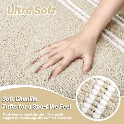 Bathroom Rugs Non Slip Washable 24x17, Ultra Soft Super Absorbent Bath