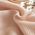 100% Cotton Throw Blanket Honeycomb Weave Gauze Knit, Desert Sand