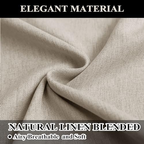 Fcosie 42" Wx120 L Rod Pocket Back Tab Blackout Curtains for Living