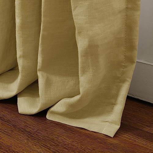ChadMade 4-in-1 Top Style Lined Curtain, Back Tab Rod Pocket Flat