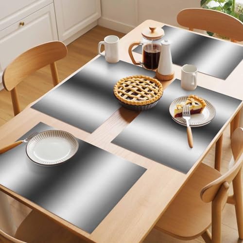 Farm Grey White Gradient Texture Placemats Set of 4 Washable Table