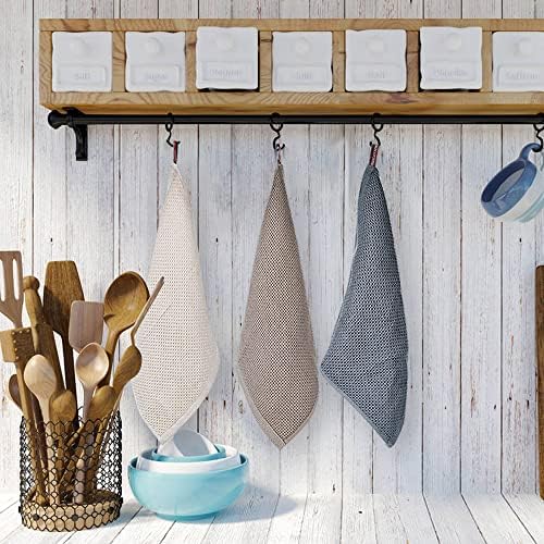 Nialnant 14 Pack Kitchen Towels,8 Pack 12x12 Inches 8 Ring Spun Dish