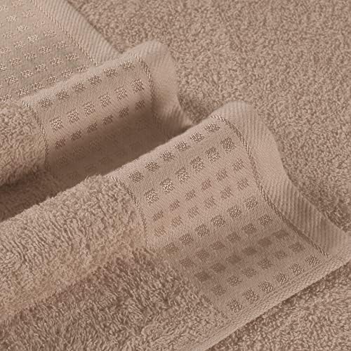 GLAMBURG 100% Cotton 2 Pack Oversized Bath Towel Set 28x55 Inches