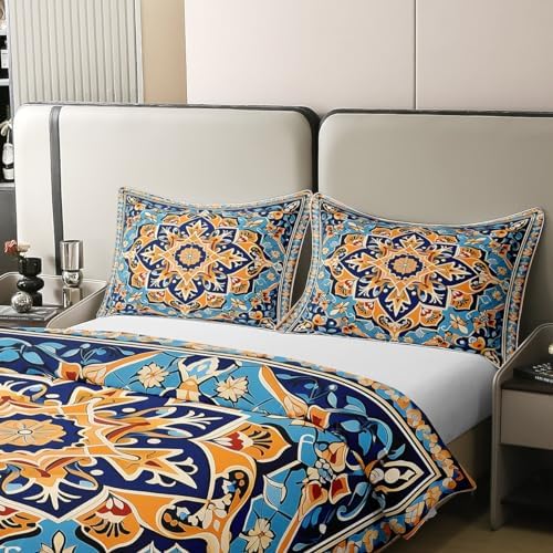 Erosebridal Mandala 100% Cotton Comforter Cover Queen Size,Western