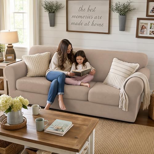 XINEAGE 4-Piece Stretch Sofa Cover, Washable Couch Covers for Dog