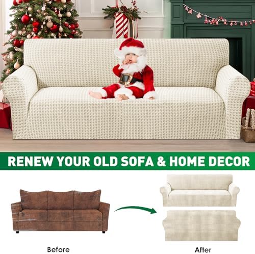 MAXIJIN Stretch Couch Cover Sofa Covers for 3 Cushion Couch