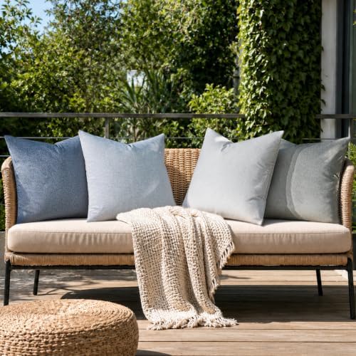 a moment Pack of 4 Couch Pillow Covers,Outdoor Waterproof Cushion