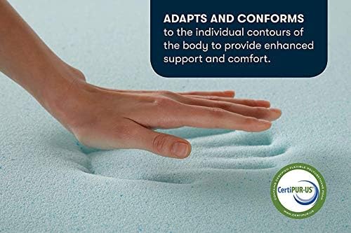 Serta ThermaGel 2-Inch Gel Memory Foam Mattress Topper, Queen