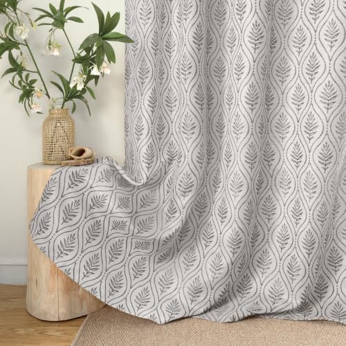 BGment Light Grey Linen Curtains 63 Inches Long for Bedroom - 2 Panels