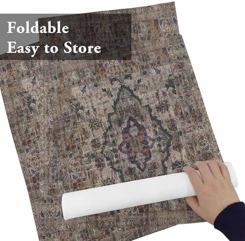 Boho Vintage Placemats Set of 8,Cotton Linen Fabric Place Mats,Modern