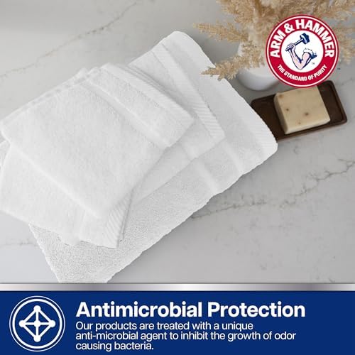 ARM & HAMMER Super Soft Washcloths, 6 Piece, White