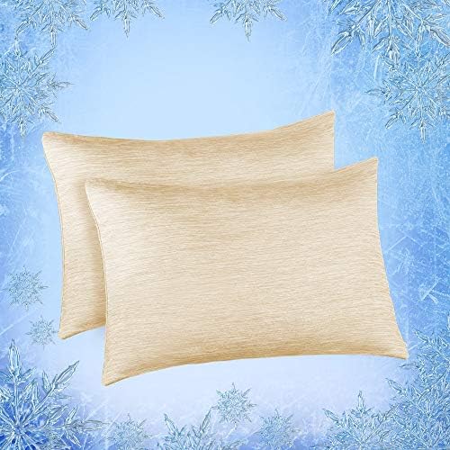 Elegear Cooling Blanket Beige Standard 20" x 26" + Cooling Pillow