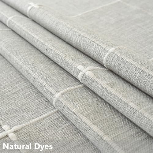 TruDelve Gray 60x120 Inch Farmhouse Tablecloths for 8 Foot Rectangle
