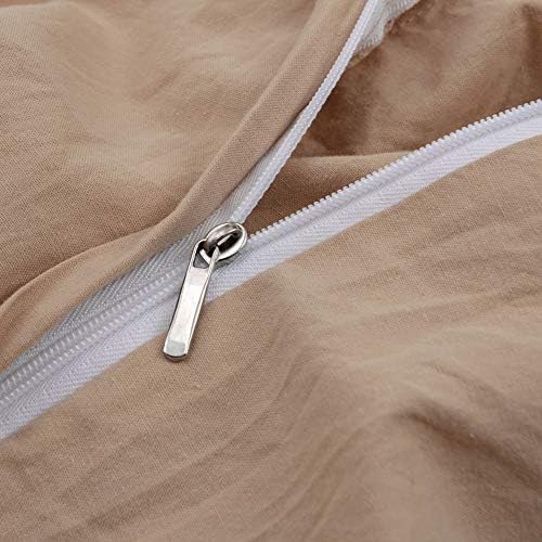 Super Soft Duvet Cover Queen Size - Washed Cotton 3 Pieces Bedding Set