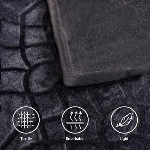Soft Cozy Fleece Queen Size Blanket, 90x90 Inches – Lightweight Plush