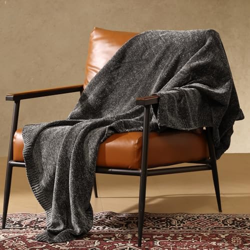 Chenille Throw Blanket for Couch, Cozy Soft Blanket Lightweight