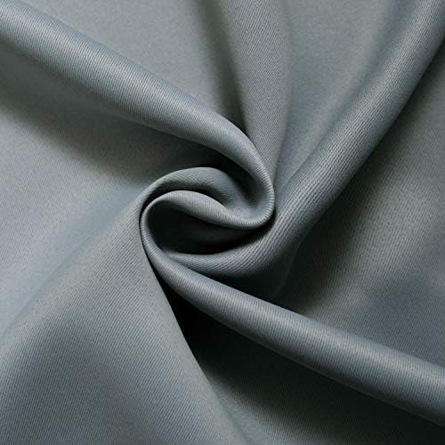 COSVIYA Rod Pocket Ombre Gray and Greyish White Curtains 63 inch