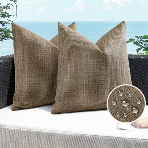 Artscope Outdoor Waterproof Throw Pillow Covers 20x20 Inch Decorative