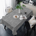 Gray Solid Color Table Cloth Waterproof Tablecloths, Minimalist
