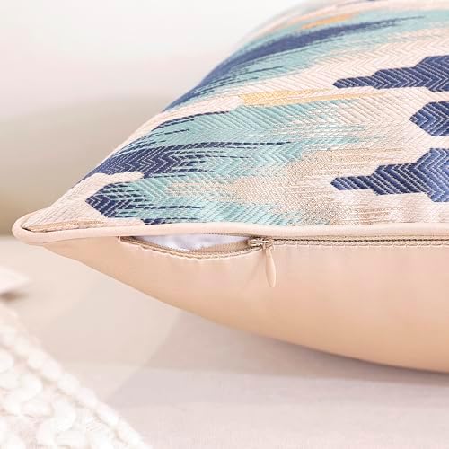 TAOSON Pack of 2, Luxury High Precision Jacquard Modern Dark Blue and