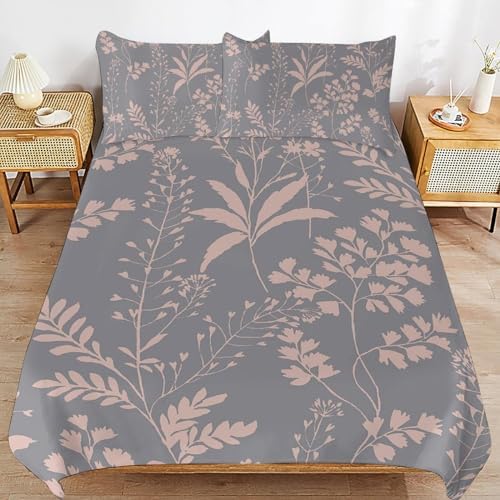 INFLAG Floral Duvet Cover, 100% Soft Cotton 3 Pieces Floral Bedding