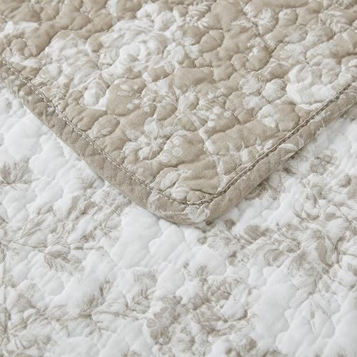Laura Ashley - King Quilt Set with Shams, Cotton, Reversible