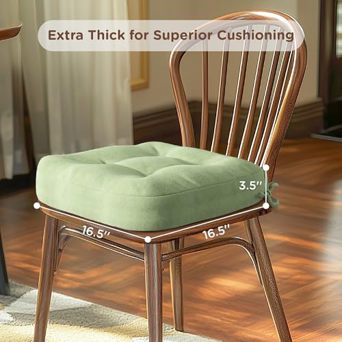Codi Dining Chair Cushions 2 Pack, Thick Memory Foam Kitchen Seat Pads