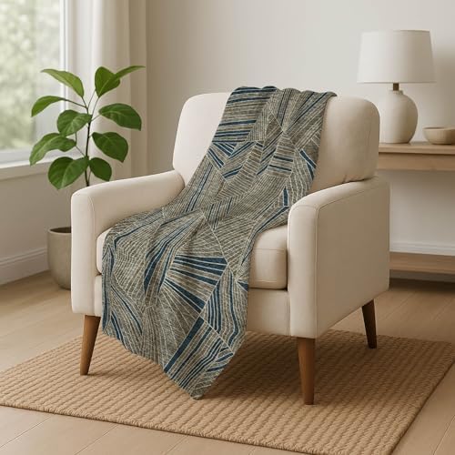 Addison Rugs ASB915 Taupe 50" x 70" Oversized Sherpa Throw Blanket