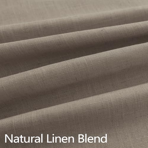 Dark Taupe Curtains 96 Inch Long for Living Room Dining 2 Panel Back