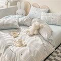 100% Cotton Duvet Cover Set Simplicity Geometric Patterns Printing