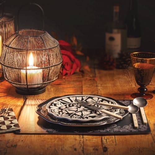 Karma, 15-Inch Cork Placemat Set of 4, Elegant Charger Plate for