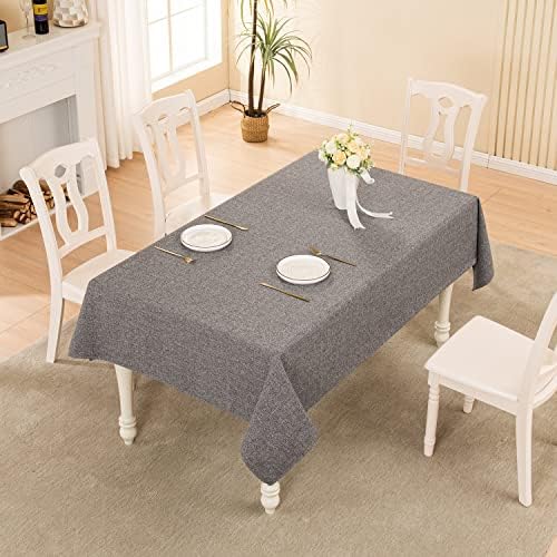 BALCONY & FALCON Rectangle Table Cloth Waterproof Gray 70"x70"