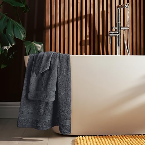 MyOwn 6 Piece Towel Set, 100% Combed Cotton - 2 Bath Towels, 2 Hand