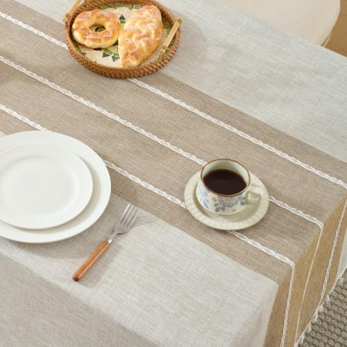 Alsoo Outdoor Tablecloth for 6 Foot Rectangle Tables, Waterproof