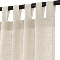 Turquoize Tab Top Linen Curtains Natural Linen Sheer Curtains for