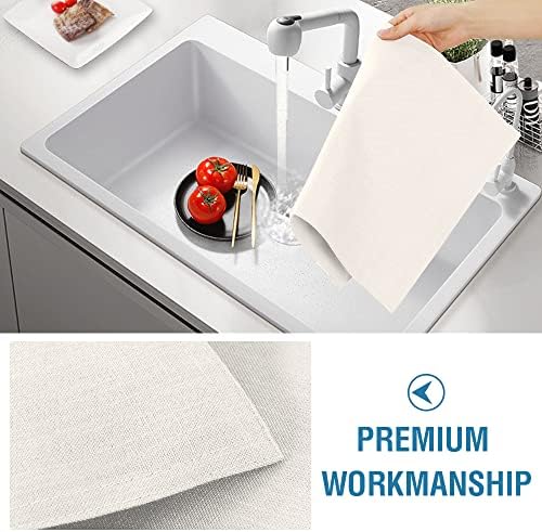 H.VERSAILTEX Linen Placemats Set of 4 Premium Solid Table Placemats