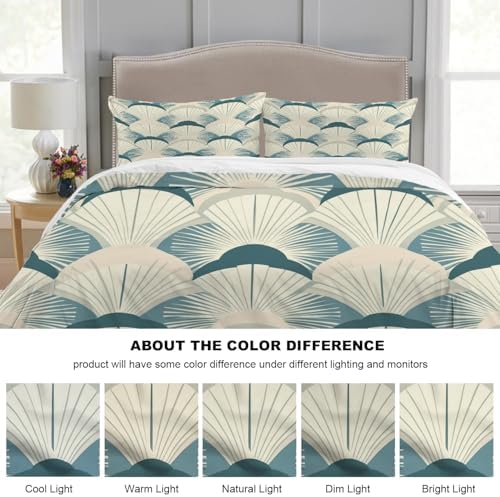 Batmerry Minimalist Repeating King Size 100% Cotton Duvet Cover Sets