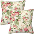 Vintage Cottagecore Roses Floral Throw Pillow Covers Set of 2