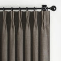 Blackout Dual Layer Linen Bedroom Curtains 84 Inches Long 2 Panels
