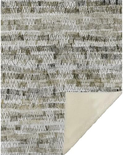 Addison Rugs ASB850 Taupe 50" x 70" Oversized Sherpa Throw Blanket