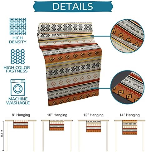 Farmhouse Boho Table Mats Set of 4 With Table Runner 90 Inches