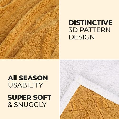 Superior Reversible Fleece Blanket, Soft Plush Fuzzy Throw for