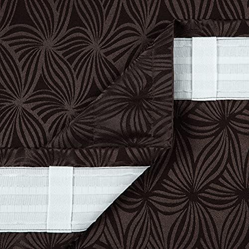 Chanasya Premium 2-Panel Classy Embossed Floral Textured Curtains