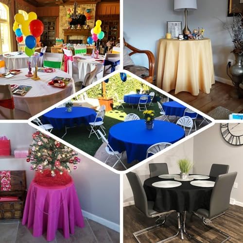 Efavormart Round Tablecloth, 70 Inch Stain & Wrinkle Resistant
