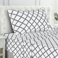 LUX Décor Quatrefoil Twin XL Sheet Set - Ultra-Soft Microfiber Bed