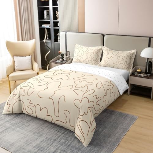 Erosebridal Boho Duvet Cover Set Abstract Striped 100% Cotton